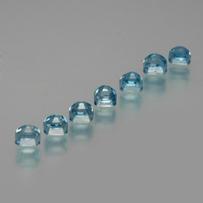  ct natürliche blauer Zirkon-Edelsteine, Smaragdschliff, VS