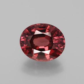 2,65 ctw natürlicher roter Zirkon, Oval Schliff, VVS