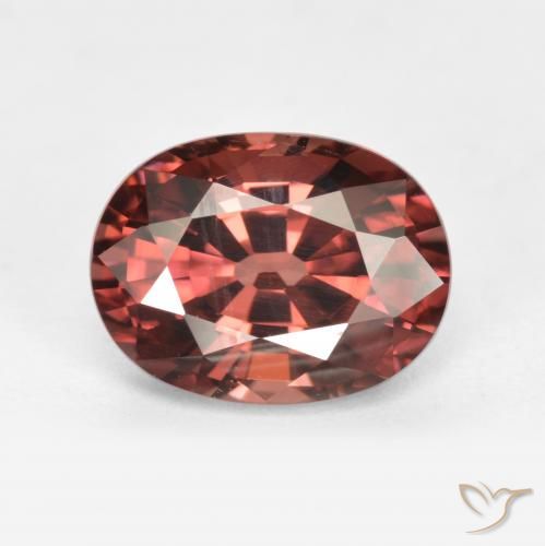 2.96ct Natürlicher Merlot Rot Zirkon, Oval, VS