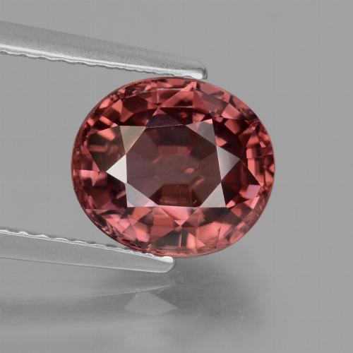 3,63 ctw natürlicher roter Zirkon, Oval Schliff, VS