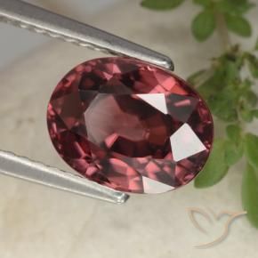 3,10 ctw natürlicher roter Zirkon, Oval Schliff, VVS