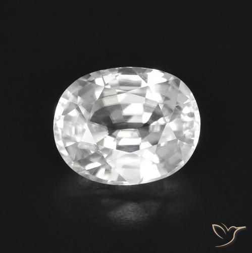 3.04ct Natürlicher Weiß Zirkon, Oval, VVS-VS