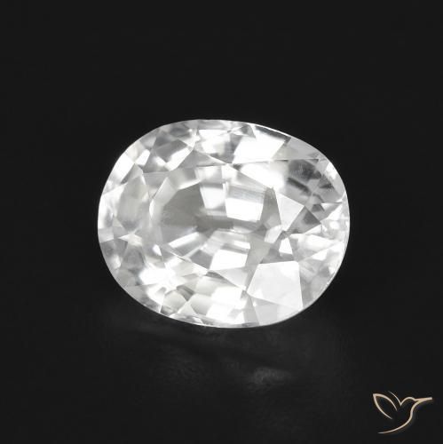 9,17 ctw natürlicher Weiß Zirkon, Oval, VVS-VS