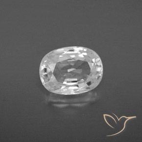 3.35ct Natürlicher Weiß Zirkon, Oval, VVS-VS