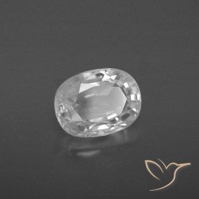 9,17 ctw natürlicher Weiß Zirkon, Oval, VVS-VS