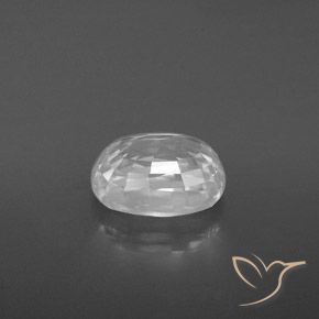 9,17 ctw natürlicher Weiß Zirkon, Oval, VVS-VS
