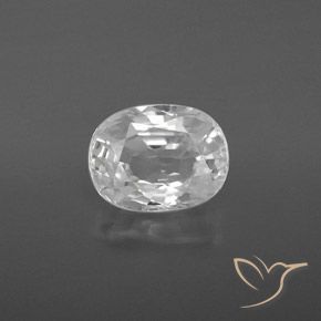 3.12ct Natürlicher Weiß Zirkon, Oval, VVS-VS