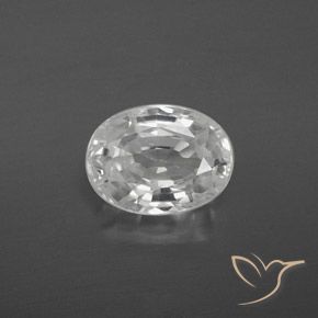 3.21ct Natürlicher Weiß Zirkon, Oval, VS