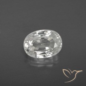 3.27ct Natürlicher Weiß Zirkon, Oval, VVS-VS