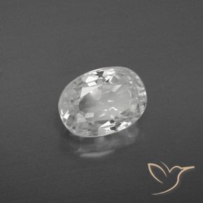 9,17 ctw natürlicher Weiß Zirkon, Oval, VVS-VS