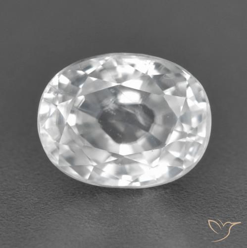 3.28ct Natürlicher Weiß Zirkon, Oval, VS