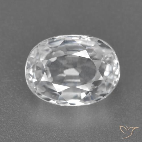 3.06ct Natürlicher Weiß Zirkon, Oval, VVS