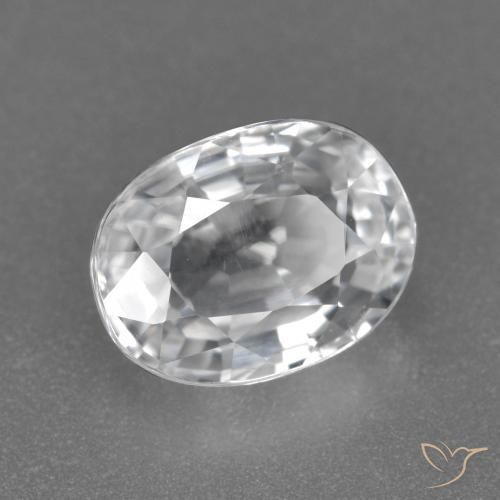 9,17 ctw natürlicher Weiß Zirkon, Oval, VVS