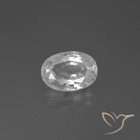 3.17ct Natürlicher Weiß Zirkon, Oval, VS