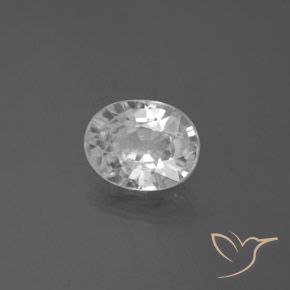 9,17 ctw natürlicher Weiß Zirkon, Oval, VVS-VS
