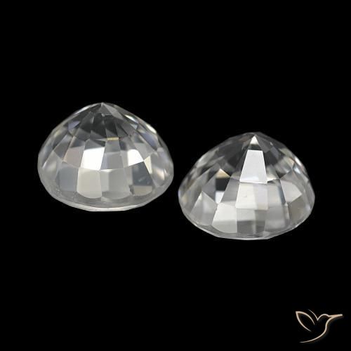 4.19 ct natürliche Weiß Zirkon-Edelsteine, Runden, VVS