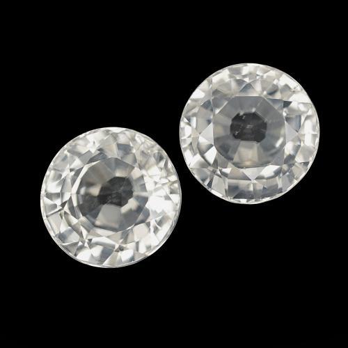 4.22 ct natürliche Weiß Zirkon-Edelsteine, Runden, VVS-VS