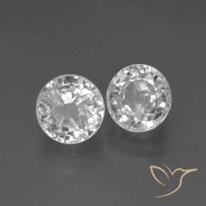 4.46 ct natürliche Weiß Zirkon-Edelsteine, Runden, VVS