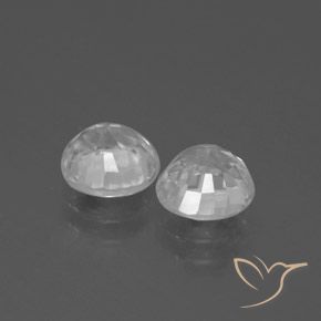 4.46 ct natürliche Weiß Zirkon-Edelsteine, Runden, VVS