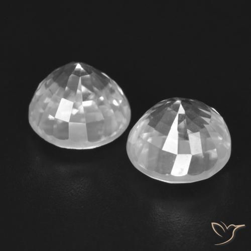 4.31 ct natürliche Weiß Zirkon-Edelsteine, Runden, VVS-VS