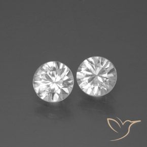 1.79 ct natürliche Weiß Zirkon-Edelsteine, Runden, VVS-VS