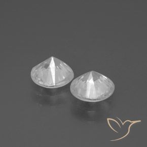 2.26 ct natürliche Weiß Zirkon-Edelsteine, Runden, VVS-VS