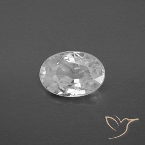 9,17 ctw natürlicher Weiß Zirkon, Oval, VVS-VS