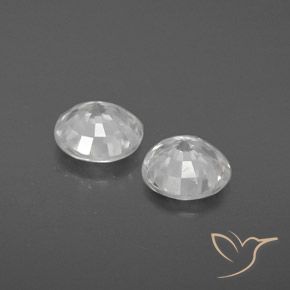 3.59 ct natürliche Weiß Zirkon-Edelsteine, Runden, VVS-VS