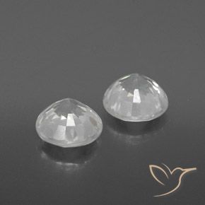 3.59 ct natürliche Warmweiß Zirkon-Edelsteine, Runden, VVS