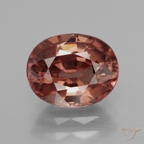 3.05ct Natürlicher dunkelrot Zirkon, Oval, VS