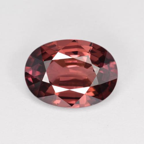 3,46 ctw natürlicher roter Zirkon, Oval Schliff, VVS