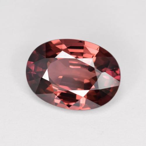 3,46 ctw natürlicher roter Zirkon, Oval Schliff, VVS