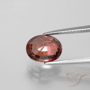 9,17 ctw natürlicher Mittel-Dunkelrot Zirkon, Oval, VVS-VS