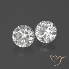 2.56 ct natürliche Weiß Zirkon-Edelsteine, Runden, VS