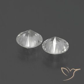 2.56 ct natürliche Weiß Zirkon-Edelsteine, Runden, VS