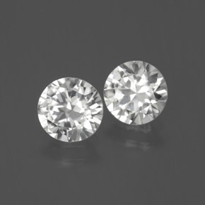 2.56 ct natürliche Weiß Zirkon-Edelsteine, Rund Schliff, VVS-VS