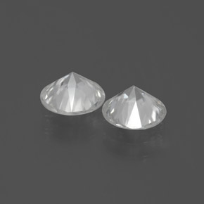 2.56 ct natürliche Weiß Zirkon-Edelsteine, Rund Schliff, VVS-VS