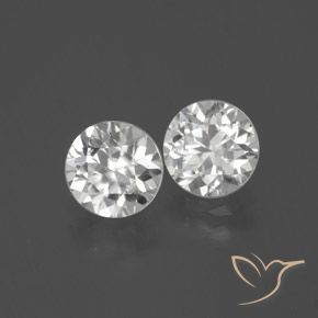 3.13 ct natürliche Weiß Zirkon-Edelsteine, Runden, VVS-VS
