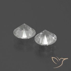 3.13 ct natürliche Weiß Zirkon-Edelsteine, Runden, VVS-VS