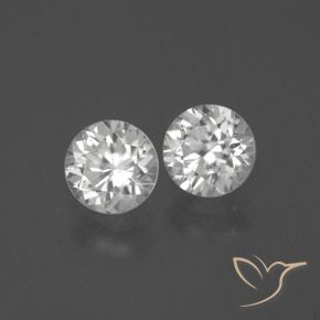 2.59 ct natürliche Weiß Zirkon-Edelsteine, Runden, VVS-VS