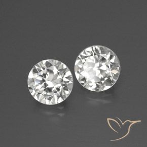 2.64 ct natürliche Weiß Zirkon-Edelsteine, Runden, VVS-VS