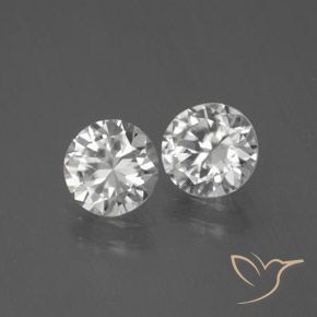 2.49 ct natürliche Weiß Zirkon-Edelsteine, Runden, VVS-VS