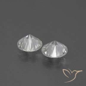 2.49 ct natürliche Weiß Zirkon-Edelsteine, Runden, VVS-VS