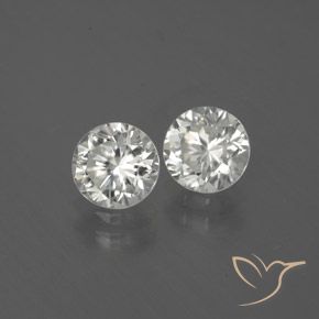 2.83 ct natürliche Weiß Zirkon-Edelsteine, Runden, VVS-VS