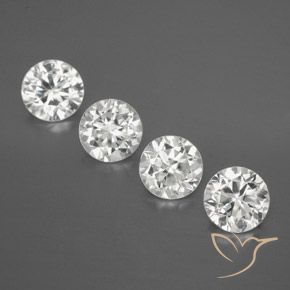5.28 ct natürliche Weiß Zirkon-Edelsteine, Runden, VVS-VS