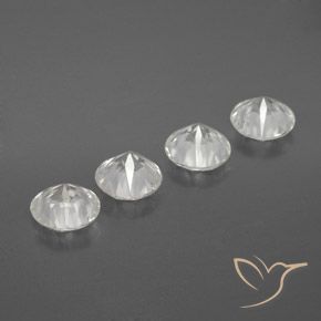 5.28 ct natürliche Weiß Zirkon-Edelsteine, Runden, VVS-VS
