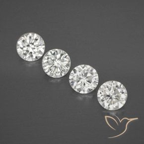 4.63 ct natürliche Weiß Zirkon-Edelsteine, Runden, VVS-VS