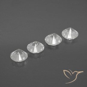 4.63 ct natürliche Weiß Zirkon-Edelsteine, Runden, VVS-VS