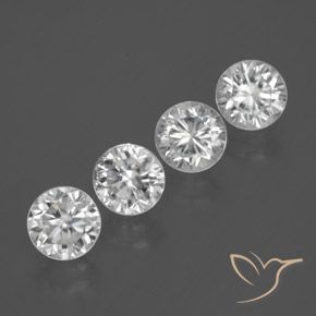 4.68 ct natürliche Weiß Zirkon-Edelsteine, Runden, VVS-VS