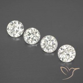 4.31 ct natürliche Weiß Zirkon-Edelsteine, Runden, VVS-VS